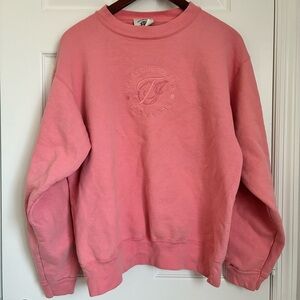 Treasure Island Las Vegas Sweatshirt Pink Y2K Light Pink Sweater Crewneck Cotton